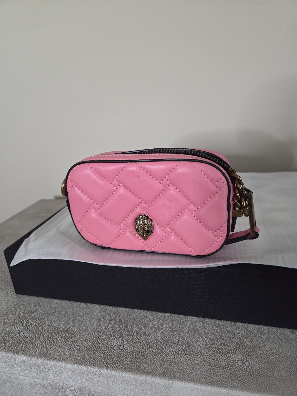 Kurt Geiger Mini Quilted Pink Crossbody Bag